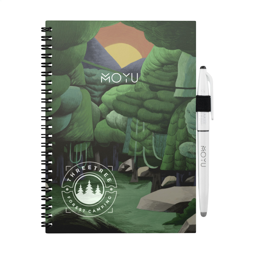 Logo trade business gift photo of: MOYU Erasable Stone Paper Notebook Custom SoftCover