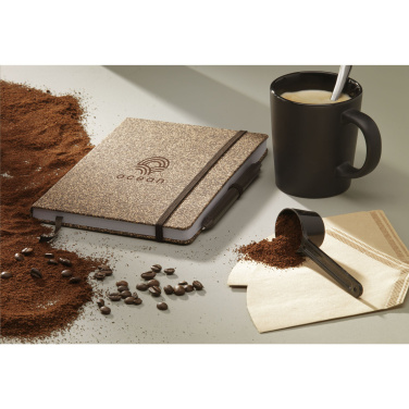 Logo trade advertising products image of: CoffeeGround Cork Paper Notebook A5