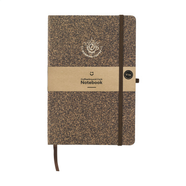 Logotrade promotional gift picture of: CoffeeGround Cork Paper Notebook A5