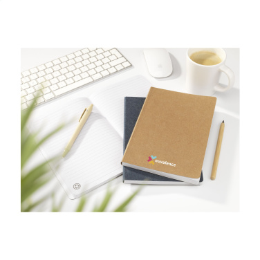 Logo trade business gift photo of: Paper Notebook GRS Washable Kraft Cover A5