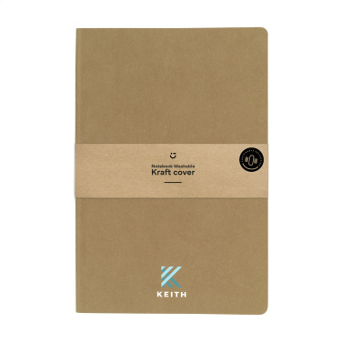 Logotrade business gift image of: Paper Notebook GRS Washable Kraft Cover A5