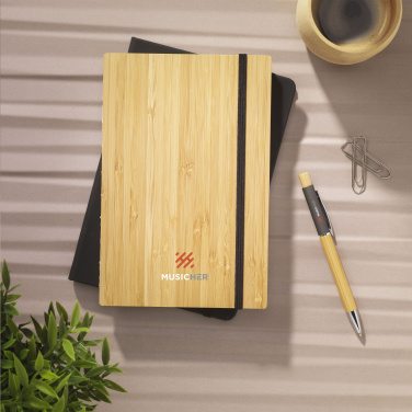 Logo trade corporate gifts picture of: Bamboo Journal Naked Spine Paper Notebook A5