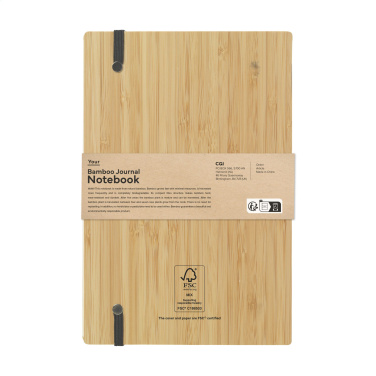 Logo trade advertising product photo of: Bamboo Journal Naked Spine Paper Notebook A5