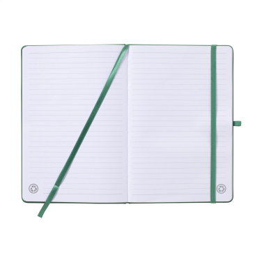 Logo trade promotional merchandise image of: Recycled GRS PU Paper Notebook A5