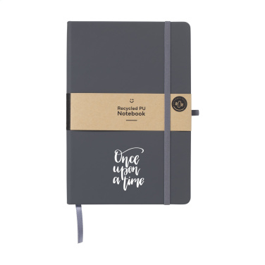 Logotrade corporate gift image of: Recycled GRS PU Paper Notebook A5