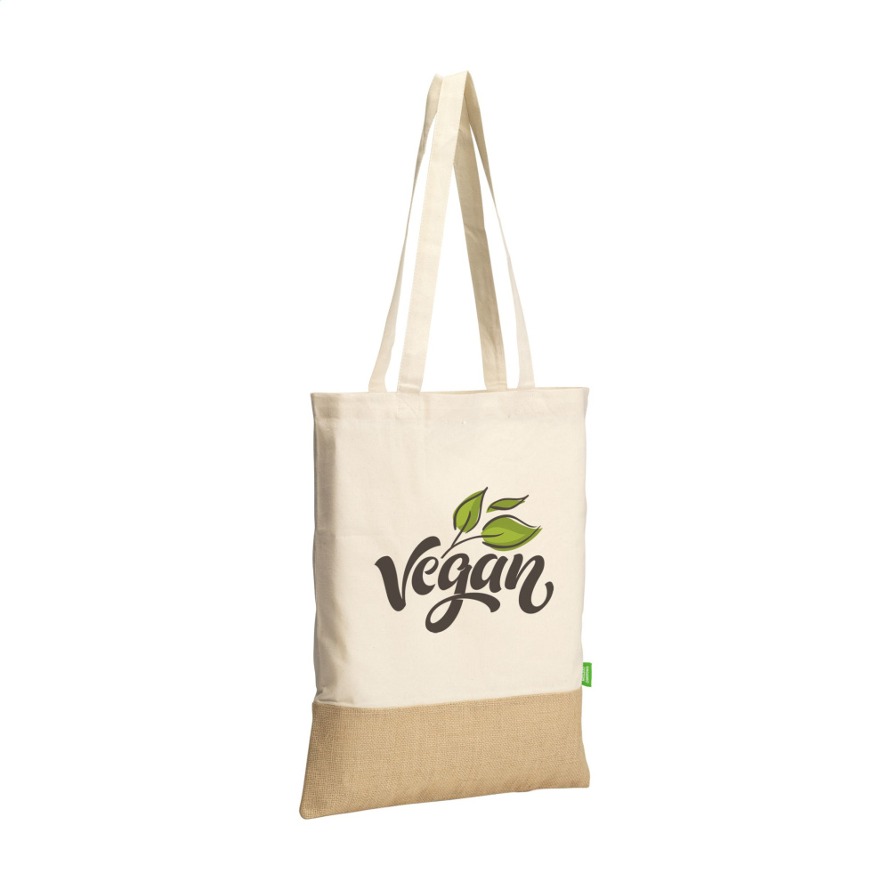 Logo trade promotional giveaway photo of: Combi Organic Shopper (160 g/m²) bag