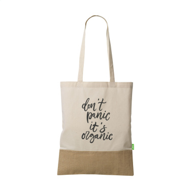 Logo trade promotional merchandise photo of: Combi Organic Shopper (160 g/m²) bag