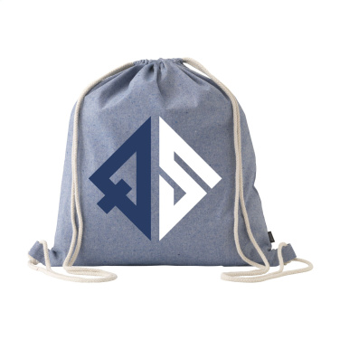 Logo trade promotional giveaways image of: GRS Recycled Cotton PromoBag (180 g/m²) backpack