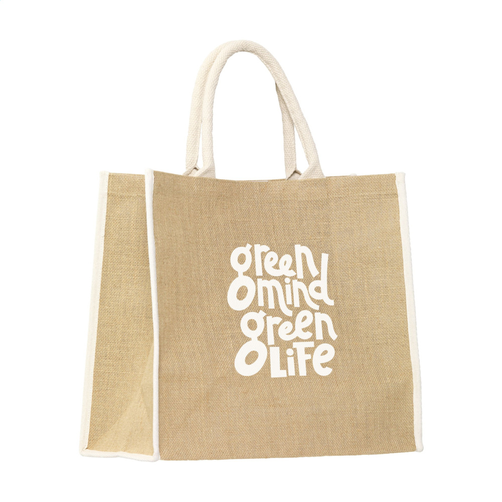 Logo trade promotional merchandise photo of: Gerona Jute Shopper bag