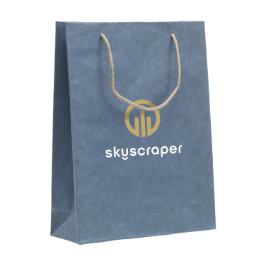 Logo trade promotional merchandise picture of: Leaf It Bag recycled with jeans fibres (180 g/m²) L