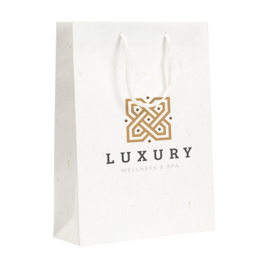 Logotrade corporate gift picture of: Leaf It Bag recycled with straw fibres (180 g/m²) L