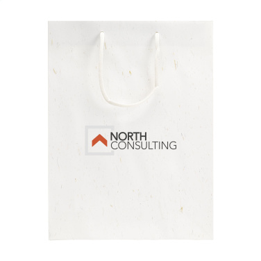 Logo trade promotional giveaways picture of: Leaf It Bag recycled with straw fibres (180 g/m²) L