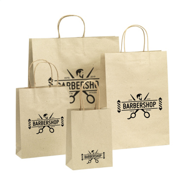 Logo trade promotional item photo of: Leaf It Bag recycled grass paper (120 g/m²) S