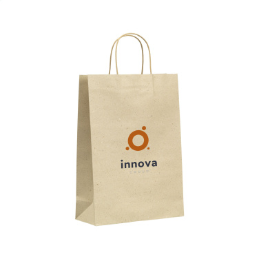 Logotrade advertising product image of: Leaf It Bag recycled grass paper (120 g/m²) L