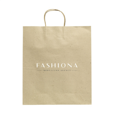 Logo trade corporate gift photo of: Leaf It Bag recycled grass paper (120 g/m²) XL