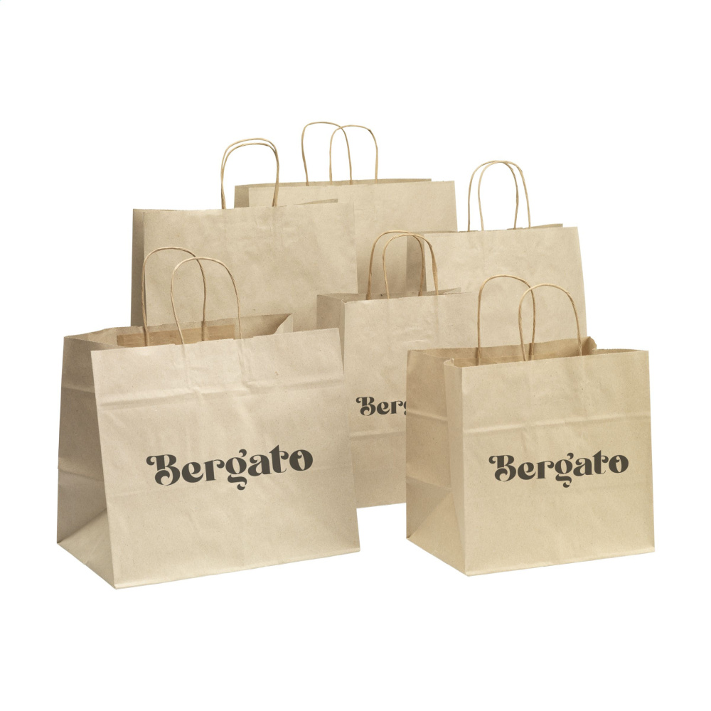 Logo trade promotional gift photo of: Leaf It Bag Wide recycled grass paper (90 g/m²) M