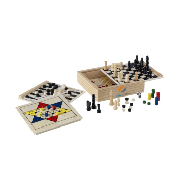 Logotrade business gifts photo of: WoodGame 5-in-1 game set