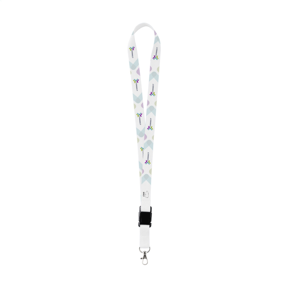 Logotrade promotional giveaway image of: Lanyard Sublimation Buckle RPET 2 cm keycord