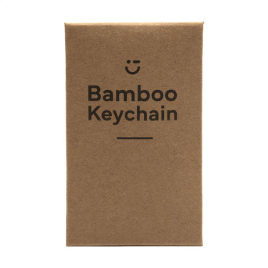 Logotrade promotional gift picture of: Bamboo Key Rectangle keyring