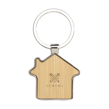 Logotrade corporate gift image of: Casa bamboo keyring