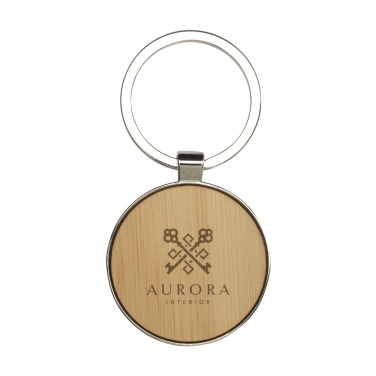 Logotrade promotional products photo of: Bamboo Key Circle keyring