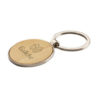 Logotrade promotional gifts photo of: Bamboo Key Circle keyring