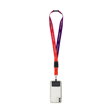 Logo trade corporate gifts image of: Lanyard Promo Complete Sublimatie RPET 2 cm with Patch