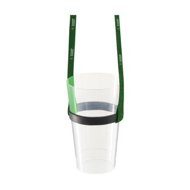 Logotrade business gift image of: Lanyard Sublimation RPET 1.5 cm with Cup holder