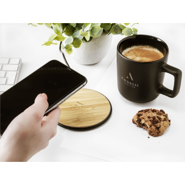 Logo trade promotional items picture of: Bamboo 10W Wireless Charger wireless fast charger