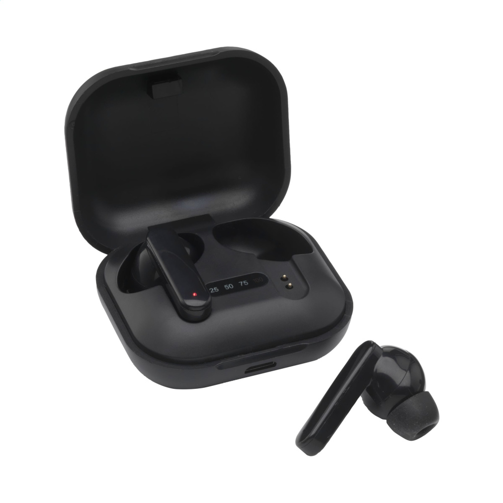 Logo trade promotional items image of: Aron TWS Wireless Earbuds in Charging Case