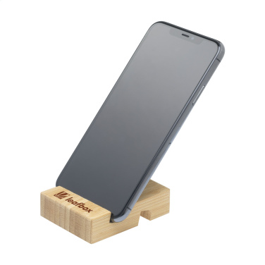 Logotrade advertising product image of: Supporto Bamboo phone stand