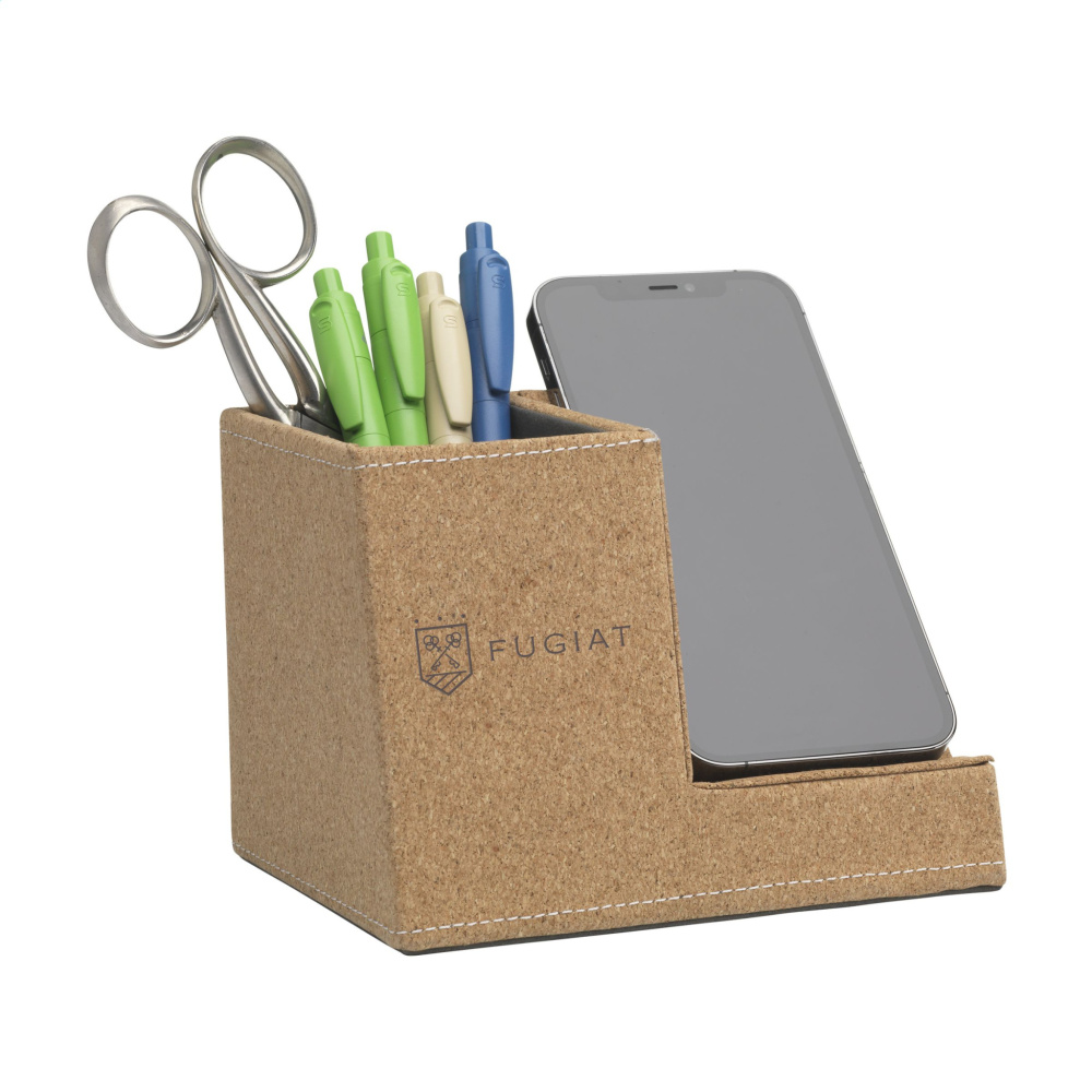 Logo trade promotional gift photo of: Ecork Pen Holder Wireless Charger