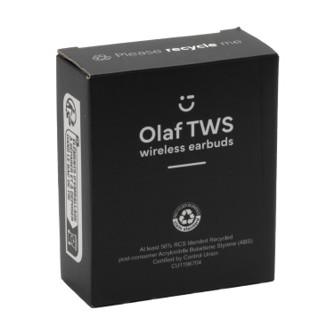 Logo trade promotional merchandise picture of: Olaf RCS TWS Wireless Earbuds