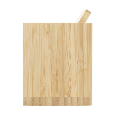 Logo trade promotional gift photo of: Bamboo Boss 15W charger/pen holder