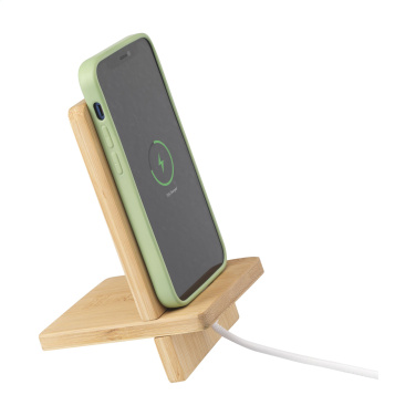 Logo trade promotional item photo of: Miyo Bamboo Phone Stand