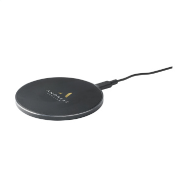 Logotrade promotional product image of: Tecco GRS Recycled Alu 15W Wireless Charger