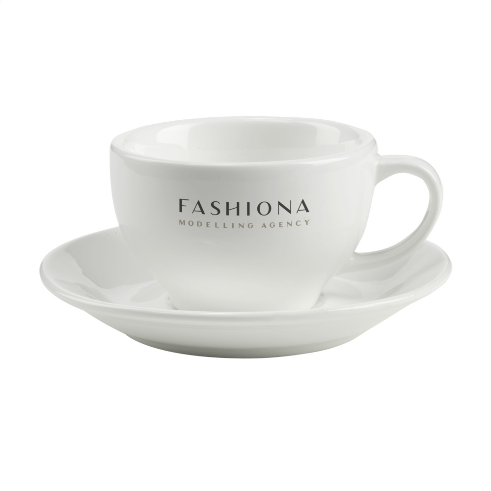 Logo trade advertising products image of: Sienna 210 ml cup and saucer