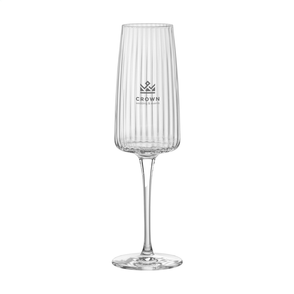 Logo trade promotional products picture of: Ribbio Champagne glass 255 ml