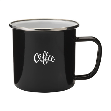 Logo trade promotional products image of: Retro Silver Enamel Mug 350 ml