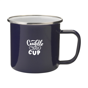 Logo trade corporate gifts picture of: Retro Silver Enamel Mug 350 ml