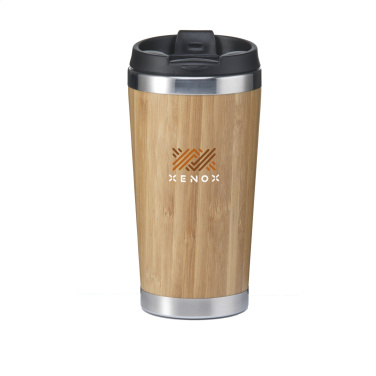 Logo trade promotional giveaways picture of: Tokyo 450 ml bamboo thermo cup