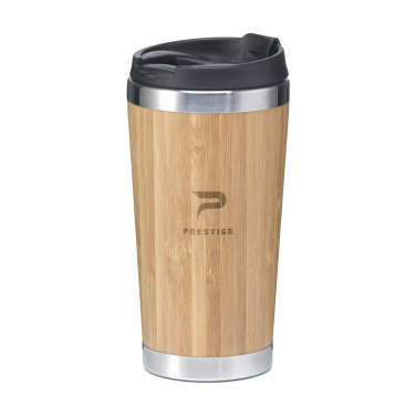 Logo trade promotional gifts picture of: Tokyo 450 ml bamboo thermo cup