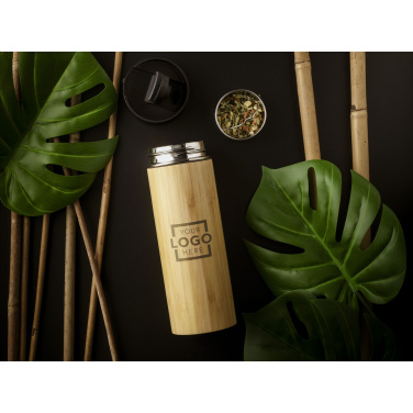 Logotrade business gift image of: Sakura 360 ml bamboo thermo bottle/thermo cup