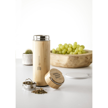 Logo trade promotional products picture of: Nikko 330 ml bamboo thermo bottle/thermo cup