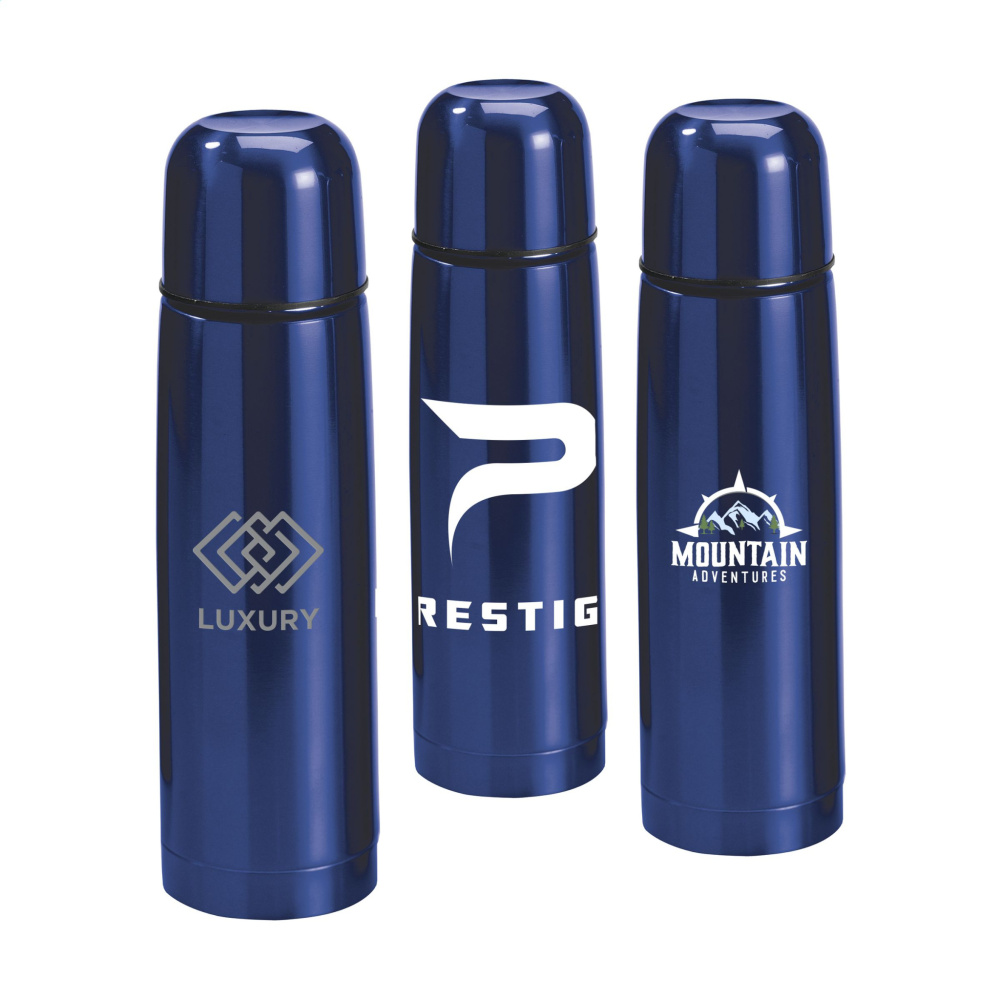 Logo trade promotional giveaways picture of: ThermoColour RCS Recycled Steel 500 ml thermo bottle