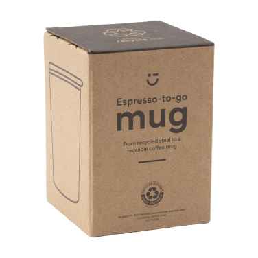 Logo trade promotional products image of: Espresso-to-Go Mug RCS Recycled Steel 170 ml