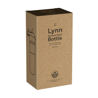 Logo trade advertising products picture of: Lynn RCS Recycled Steel Bottle 500 ml