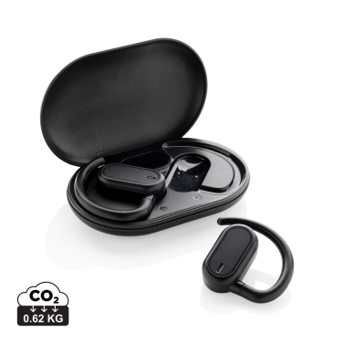 Logo trade corporate gift photo of: Fitsound RCS recycled plastic open ear TWS earbuds