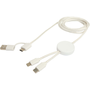 Logotrade promotional product picture of: Citala 5-in-1 recycled plastic 150 cm data sync and 27W fast charge cable