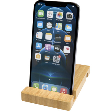 Logo trade promotional products picture of: Bubup bamboo 2-angled tablet and phone stand